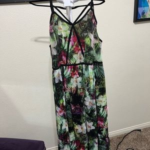 Size 24 lane Bryant floral print full maxi dress